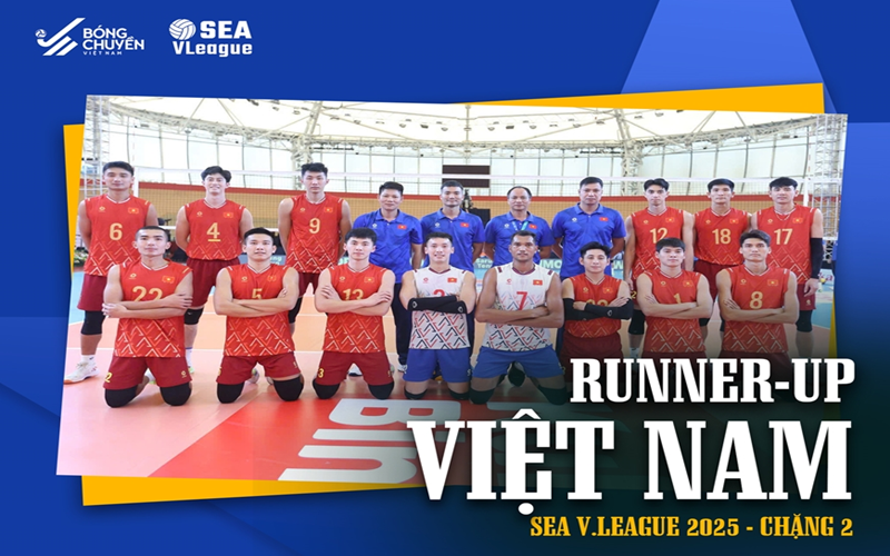 Bóng chuyền nam Việt Nam giành ngôi á quân chặng 2 SEA V-League 2025