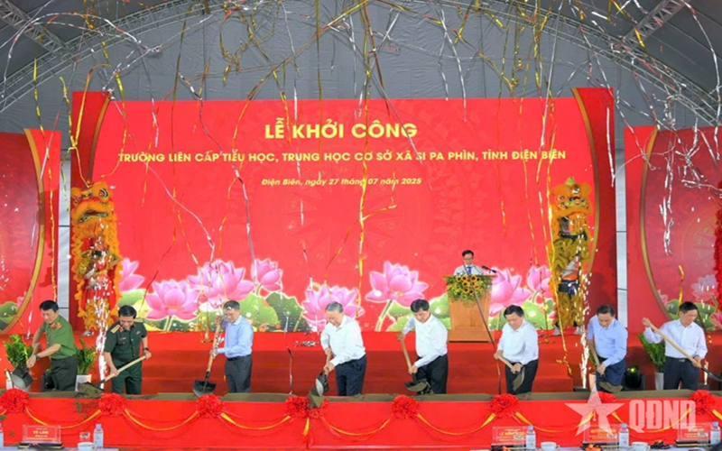 Tổng Bí thư Tô Lâm dự Lễ khởi công Trường liên cấp Tiểu học, Trung học cơ sở xã Si Pa Phìn, tỉnh Điện Biên