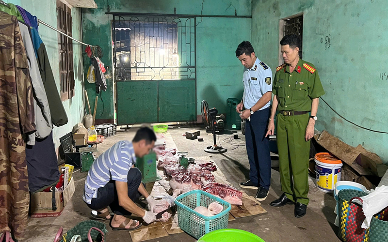 Phát hiện hơn 1,6 tấn thịt mắc dịch tả lợn Châu Phi chuẩn bị bán ra thị trường