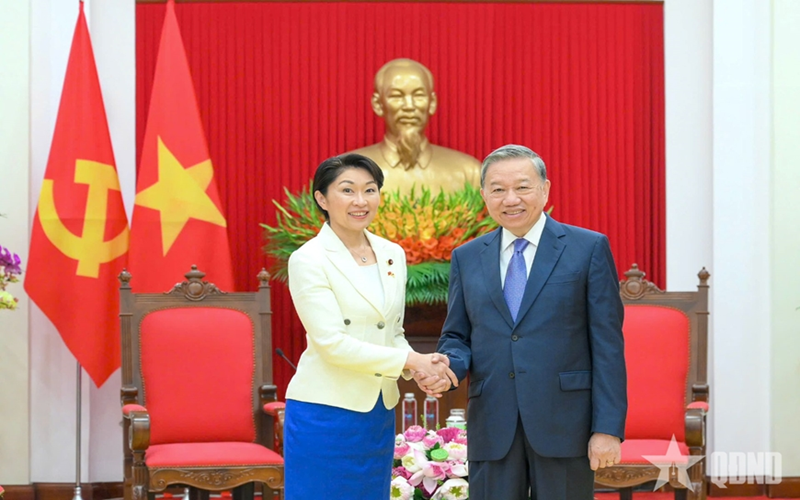 Tổng Bí thư Tô Lâm tiếp Chủ tịch Liên minh nghị sĩ hữu nghị Nhật - Việt