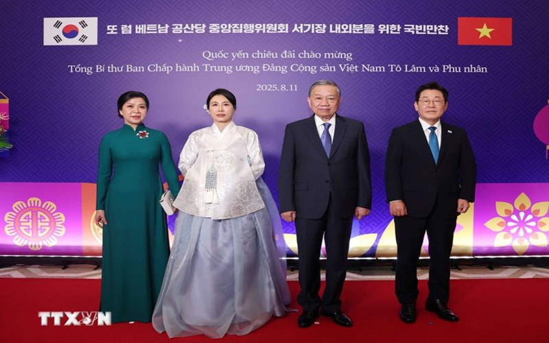 Tổng Bí thư Tô Lâm dự chiêu đãi cấp Nhà nước do Tổng thống Hàn Quốc chủ trì