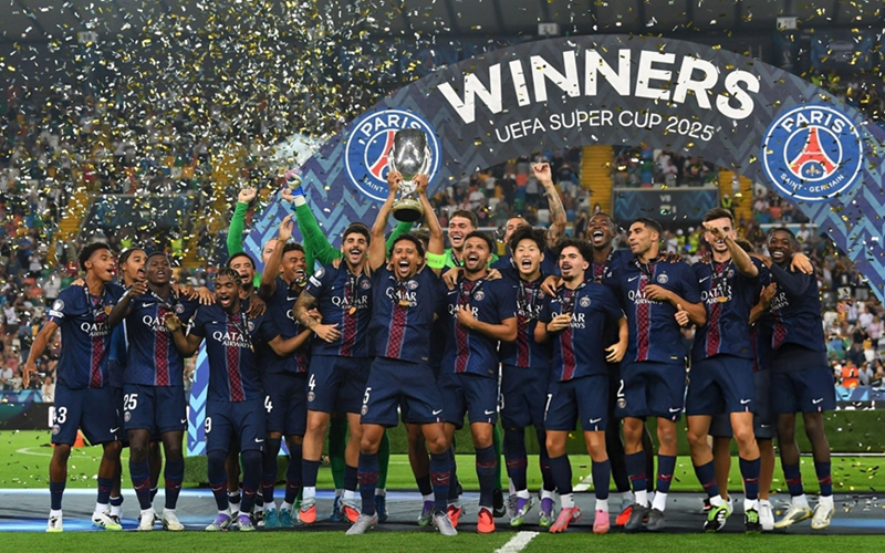 Tin thể thao (14-8): PSG lội ngược dòng giành Siêu cúp châu Âu 2025