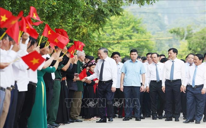 Tổng Bí thư Tô Lâm dự Ngày hội Toàn dân bảo vệ an ninh Tổ quốc ở Tân Trào (Tuyên Quang)