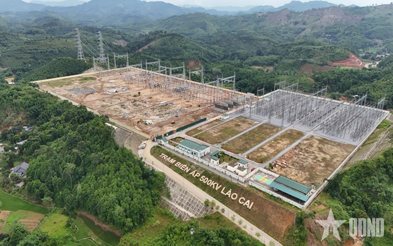 Cận cảnh trạm biến áp "nghìn tỷ" của Dự án TBA 500KV Lào Cai trước ngày đóng điện kỹ thuật