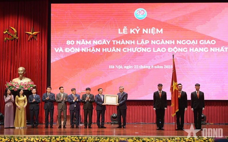 Tổng Bí thư Tô Lâm dự Lễ kỷ niệm 80 năm Ngày thành lập ngành Ngoại giao Việt Nam
