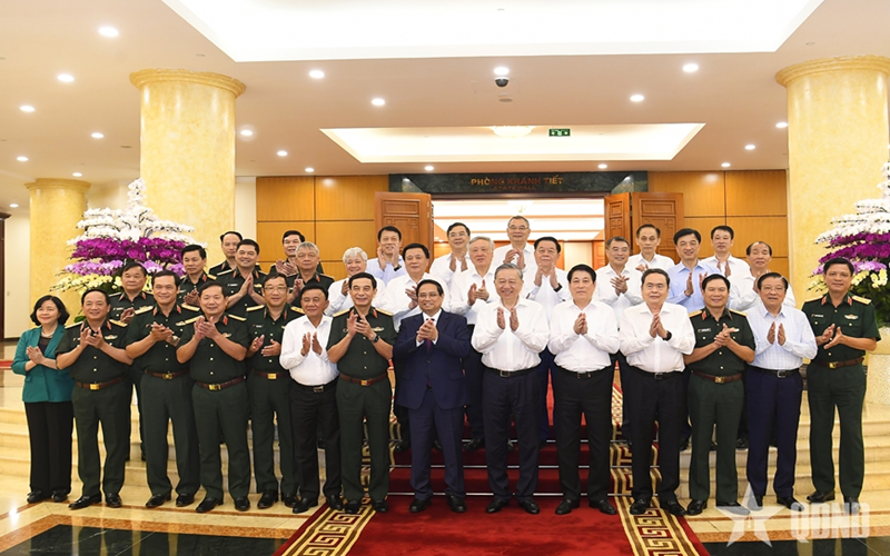 Tổng Bí thư Tô Lâm chủ trì buổi làm việc của Bộ Chính trị với Ban Thường vụ Quân ủy Trung ương
