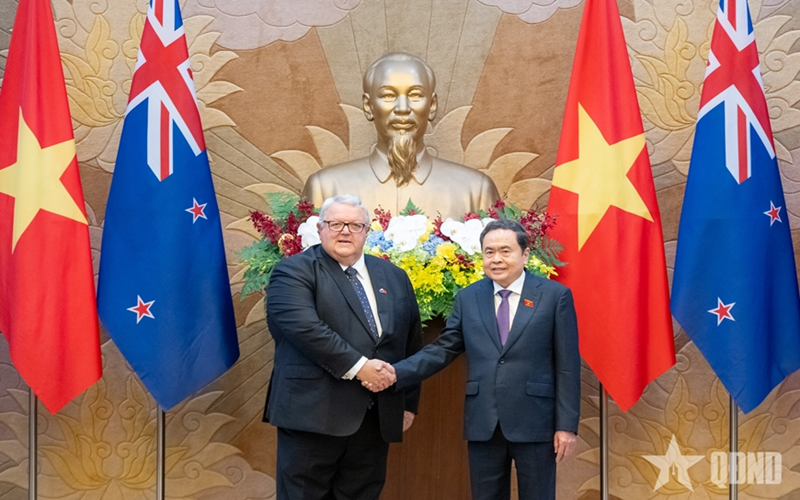 Chủ tịch Quốc hội Trần Thanh Mẫn hội đàm với Chủ tịch Quốc hội New Zealand Gerry Brownlee