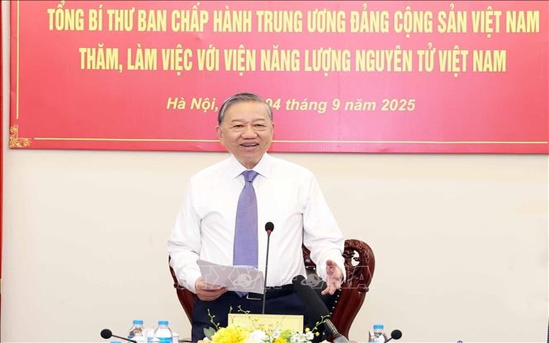 Tổng Bí thư Tô Lâm: Phát triển ứng dụng năng lượng nguyên tử phải là chiến lược lâu dài