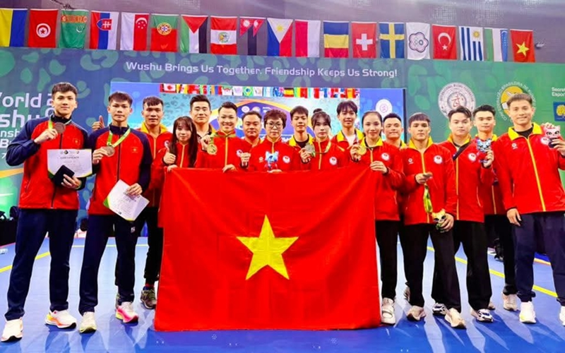 Wushu Việt Nam giành 7 huy chương tại giải thế giới
