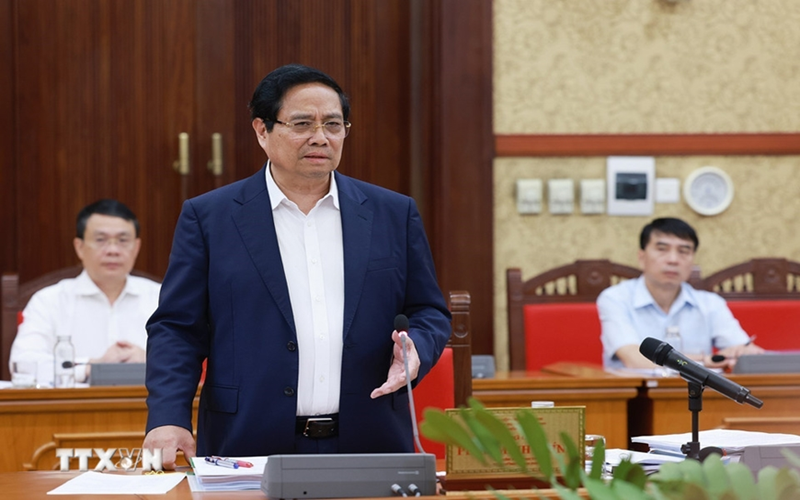 Thủ tướng Phạm Minh Chính chủ trì cuộc làm việc của Bộ Chính trị với Ban Thường vụ Tỉnh ủy Tây Ninh và Tuyên Quang về Đại hội Đảng bộ các địa phương