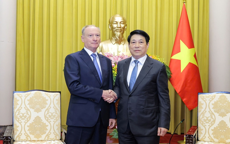 Chủ tịch nước Lương Cường tiếp Trợ lý Tổng thống, Chủ tịch Hội đồng Biển Liên bang Nga