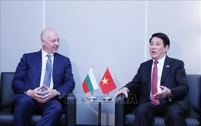 Chủ tịch nước Lương Cường gặp Thủ tướng Bulgaria và Tổng thống Bồ Đào Nha