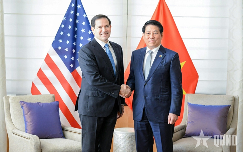 Chủ tịch nước Lương Cường tiếp Ngoại trưởng Hoa Kỳ Marco Rubio