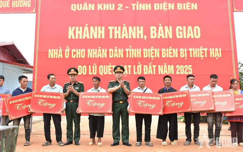 Điện Biên: Khánh thành, bàn giao nhà ở cho nhân dân bị thiệt hại do mưa lũ