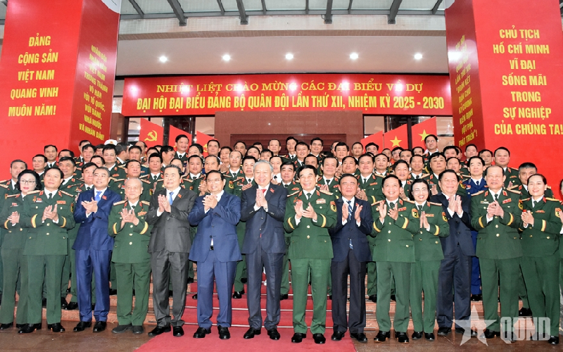 Tổng Bí thư Tô Lâm, Bí thư Quân ủy Trung ương dự, chỉ đạo Đại hội đại biểu Đảng bộ Quân đội lần thứ XII
