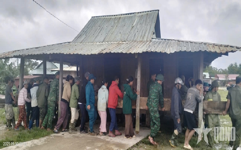 Đồn Biên phòng Ga Ry giúp 7 gia đình di dời đến nơi an toàn