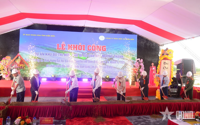 Điện Biên: Khởi công dự án khu đô thị mới, phố đi bộ sân bay Mường Thanh