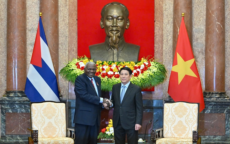 Chủ tịch Quốc hội Cộng hòa Cuba hội kiến Chủ tịch nước Lương Cường
