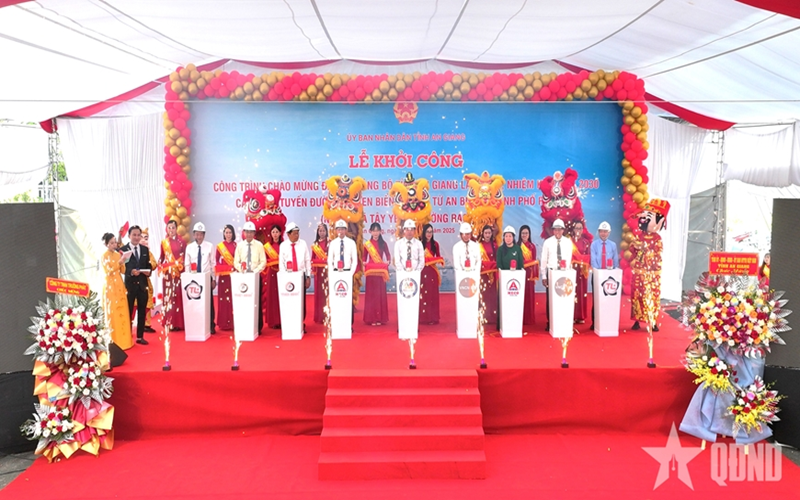 An Giang: Khởi công dự án cầu trên tuyến đường bộ ven biển kết nối An Biên - Rạch Giá