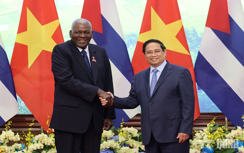 Chủ tịch Quốc hội Cuba hội kiến Thủ tướng Chính phủ Phạm Minh Chính