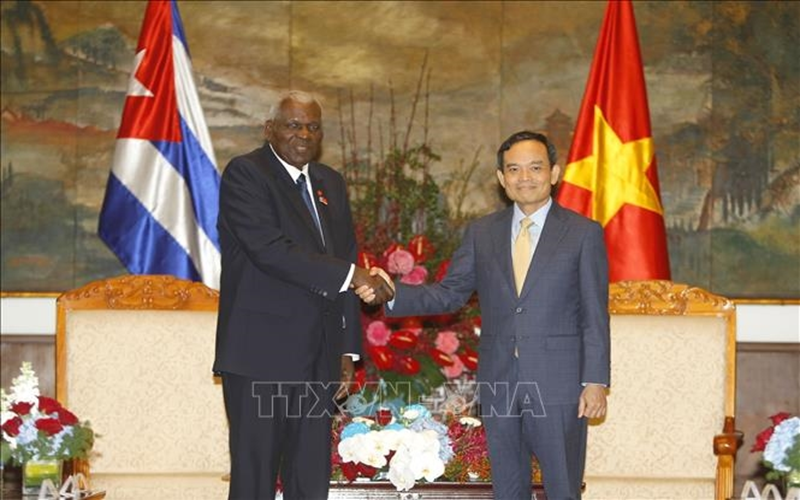 Lãnh đạo TP Hồ Chí Minh hội kiến Chủ tịch Quốc hội Cuba Esteban Lazo Hernandez