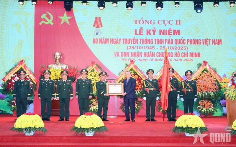 Tổng Bí thư Tô Lâm dự Lễ kỷ niệm 80 năm Ngày truyền thống Tình báo Quốc phòng Việt Nam