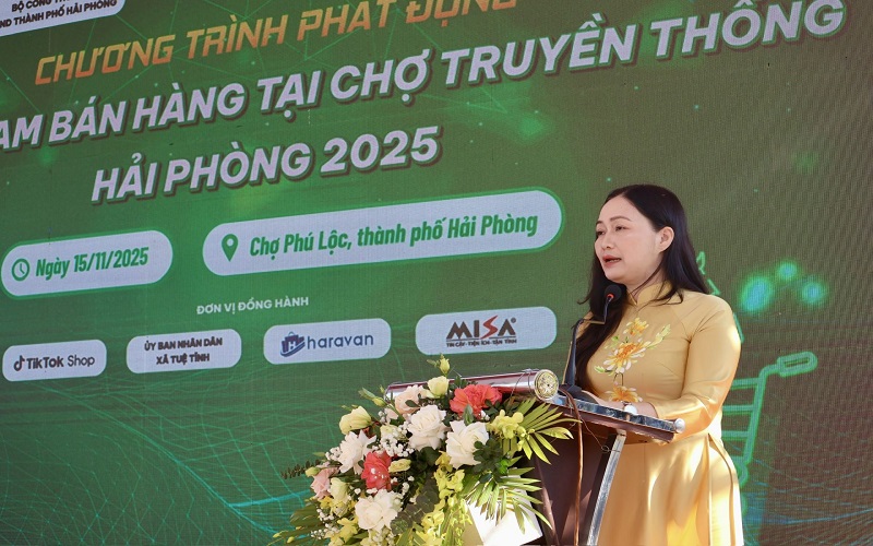 Sở Công Thương Hải Phòng phát động chương trình livestream bán hàng tại chợ truyền thống năm 2025