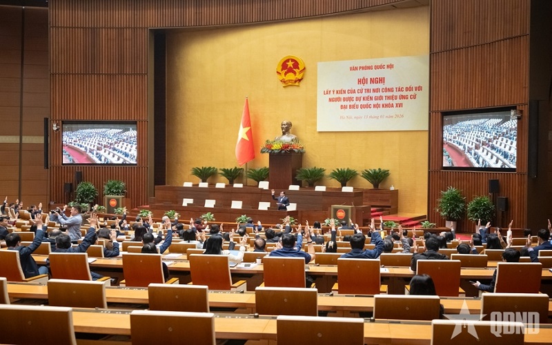 Cử tri nhất trí cao giới thiệu 122 đồng chí ứng cử đại biểu Quốc hội hoạt động chuyên trách khóa XVI