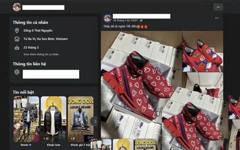 Thái Nguyên: Xử phạt hơn 120 triệu đồng hộ kinh doanh "hàng hiệu" giả mạo trên Facebook