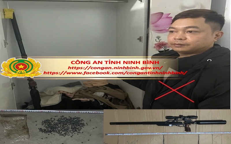 Ninh Bình: Khởi tố đối tượng tàng trữ súng hơi và hơn 400 viên đạn chì