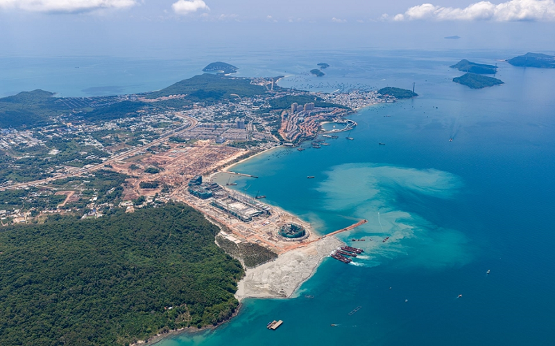 Trung tâm hội nghị phục vụ APEC 2027 tại Phú Quốc tiến sát mốc hoàn thiện