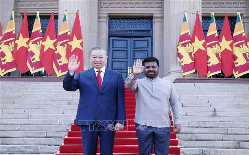 Lễ đón Tổng Bí thư, Chủ tịch nước Tô Lâm thăm cấp Nhà nước tới Sri Lanka