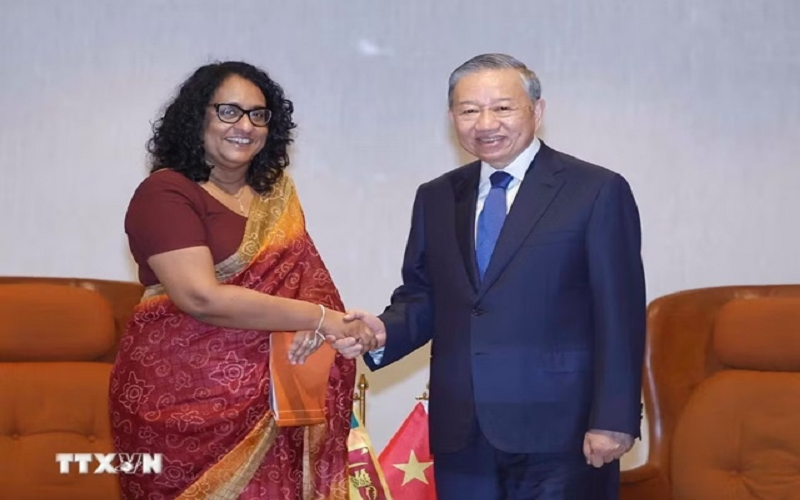 Tổng Bí thư, Chủ tịch nước Tô Lâm hội kiến Thủ tướng Sri Lanka Harini Amarasuriya