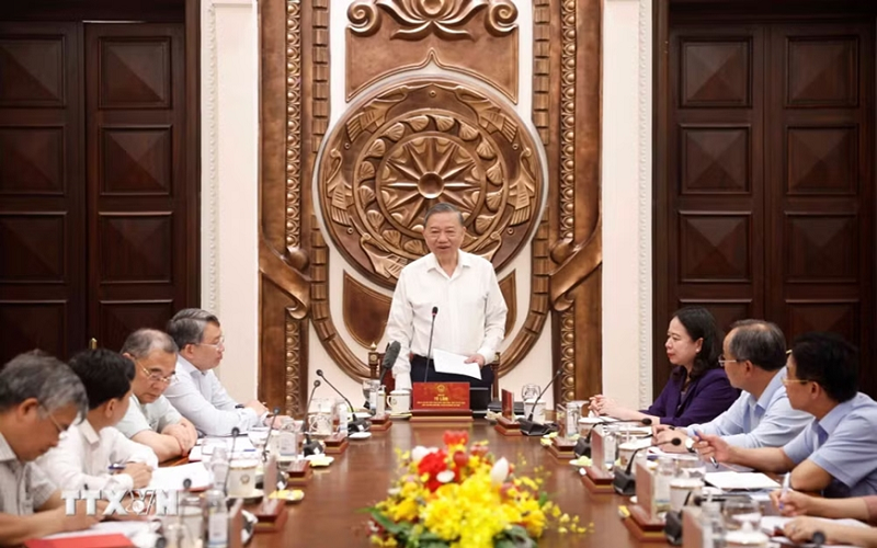 Tổng Bí thư, Chủ tịch nước Tô Lâm làm việc với Văn phòng Chủ tịch nước