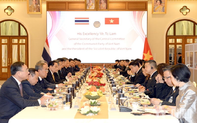 Tổng Bí thư, Chủ tịch nước Tô Lâm hội đàm với Thủ tướng Thái Lan Anutin Charnvirakul