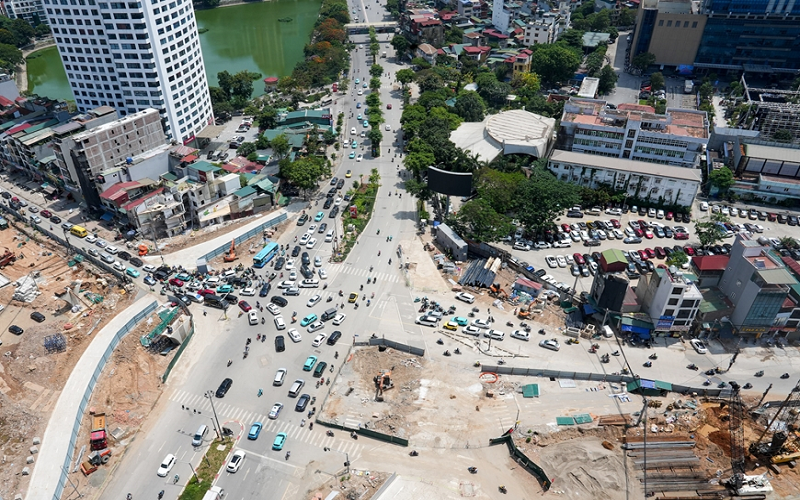 Hà Nội: Điều chỉnh nút giao thông La Thành - Nguyễn Chí Thanh để thi công tuyến Metro số 5