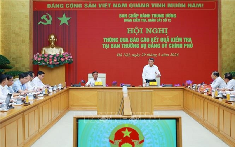 Hội nghị thông qua báo cáo kết quả kiểm tra tại Ban Thường vụ Đảng ủy Chính phủ