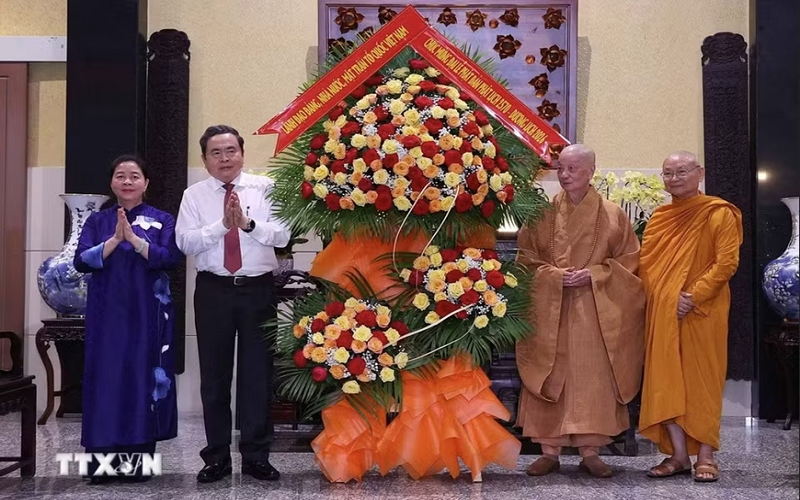 Chủ tịch Quốc hội Trần Thanh Mẫn chúc mừng Đại lễ Phật đản tại TP Hồ Chí Minh