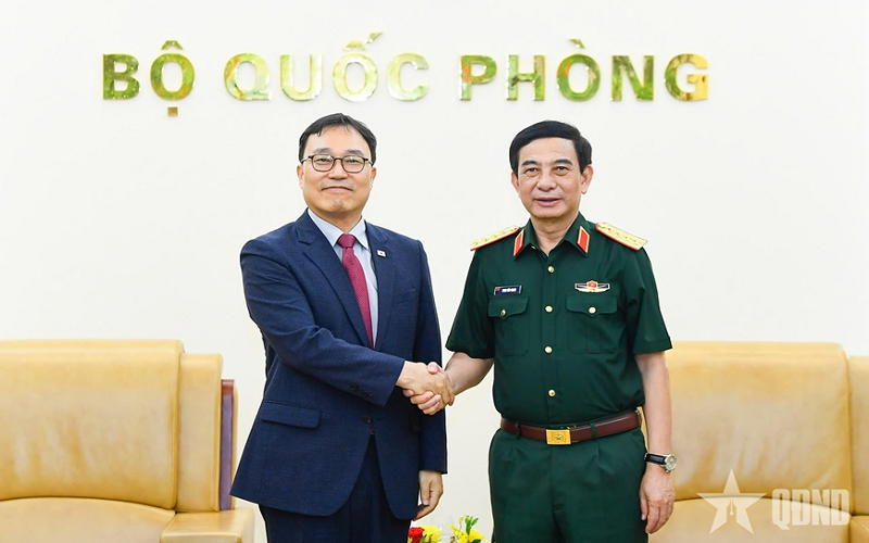 Đại tướng Phan Văn Giang tiếp Đại sứ Hàn Quốc tại Việt Nam