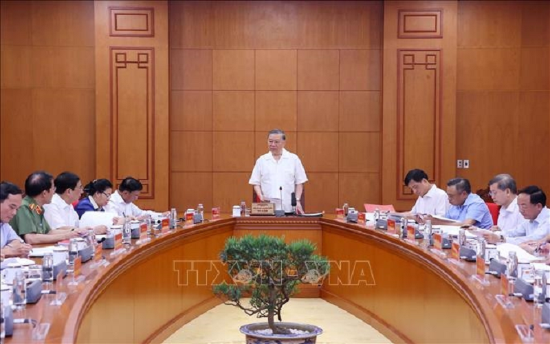 Thông báo Kết luận của Tổng Bí thư, Chủ tịch nước Tô Lâm tại buổi làm việc với Ban Tổ chức Trung ương về trọng tâm công tác xây dựng Đảng, công tác tổ