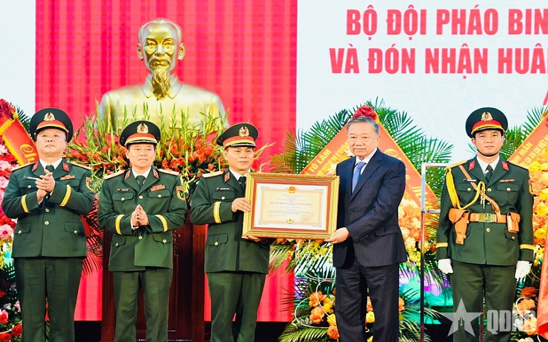 Tổng Bí thư, Chủ tịch nước Tô Lâm dự Lễ kỷ niệm 80 năm Ngày truyền thống Bộ đội Pháo binh - Tên lửa