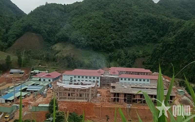 Bộ CHQS tỉnh Sơn La chạy “nước rút” thi công trường liên cấp các xã biên giới