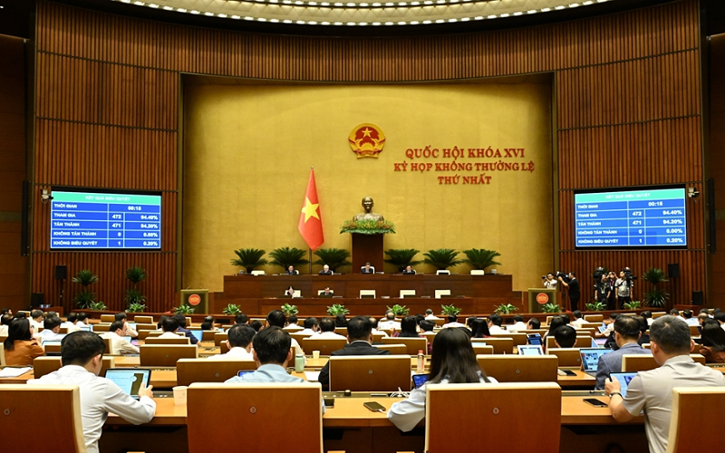 Thông cáo báo chí số 16, Kỳ họp không thường lệ thứ nhất, Quốc hội khóa XVI