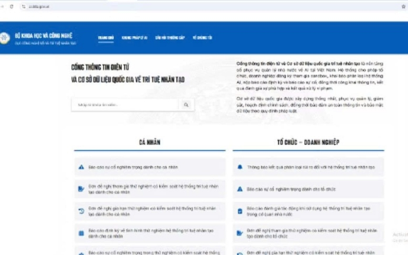 Cổng thông tin một cửa về trí tuệ nhân tạo chính thức vận hành